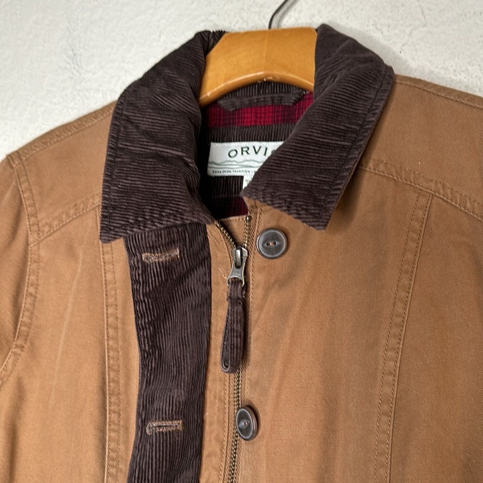 Orvis Orvis Chore Barn Coat Jacket Brown Corduroy Trim Flannel XS Size US XS / EU 42 / 0 - 2 Thumbnail