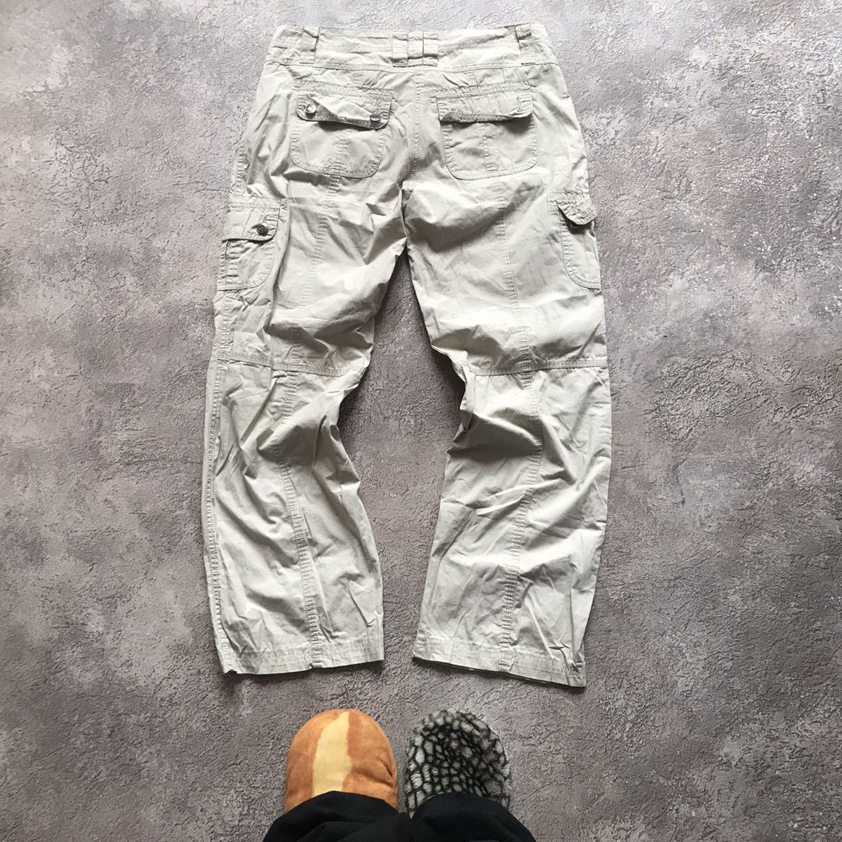 Vintage Vintage 90s Baggy Cargo Pants Parachute Flared Grunge 30 Size 30" / US 8 / IT 44 - 6 Thumbnail