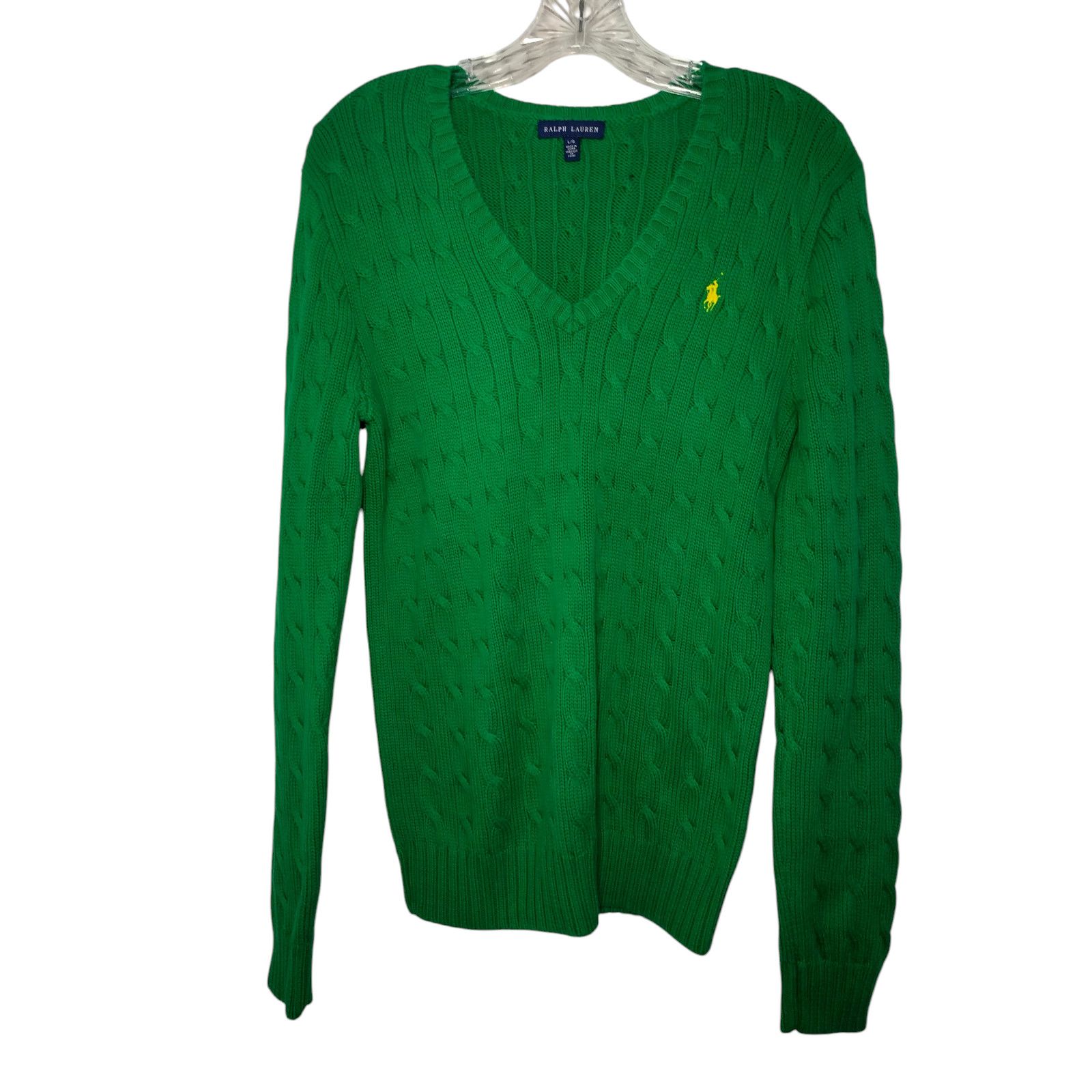 Ralph Lauren Ralph Lauren Sweater Women's Sz Lg Long Sleeve Cable Knit Size L / US 10 / IT 46 - 8 Thumbnail