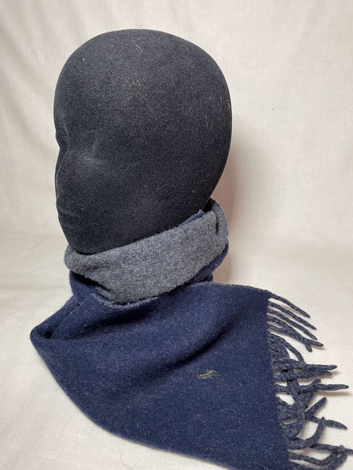 Polo Ralph Lauren × Ralph Lauren Polo Ralph Lauren navy grey wool scarf Size ONE SIZE - 6 Thumbnail