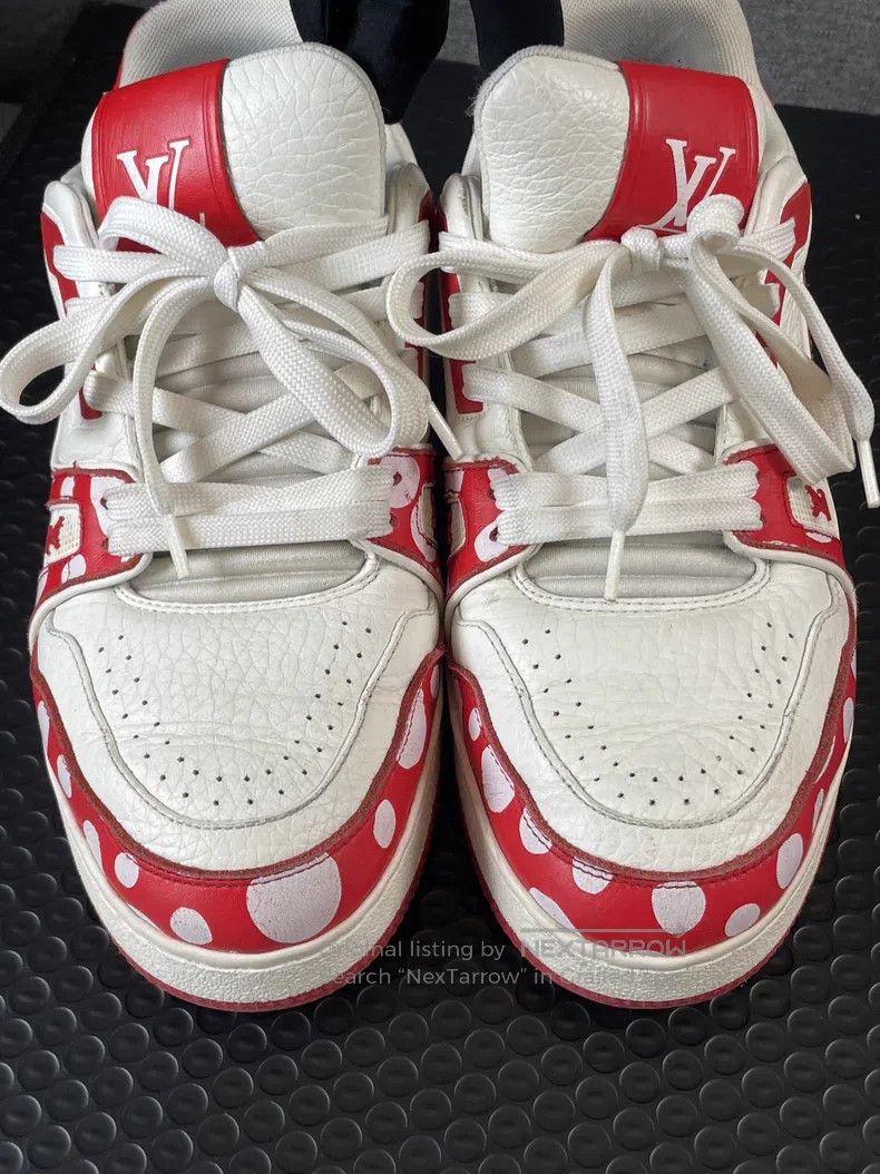 Louis Vuitton Louis Vuitton Kusama Trainer red and white polka-dot board Size US 5.5 / EU 38 - 5 Thumbnail