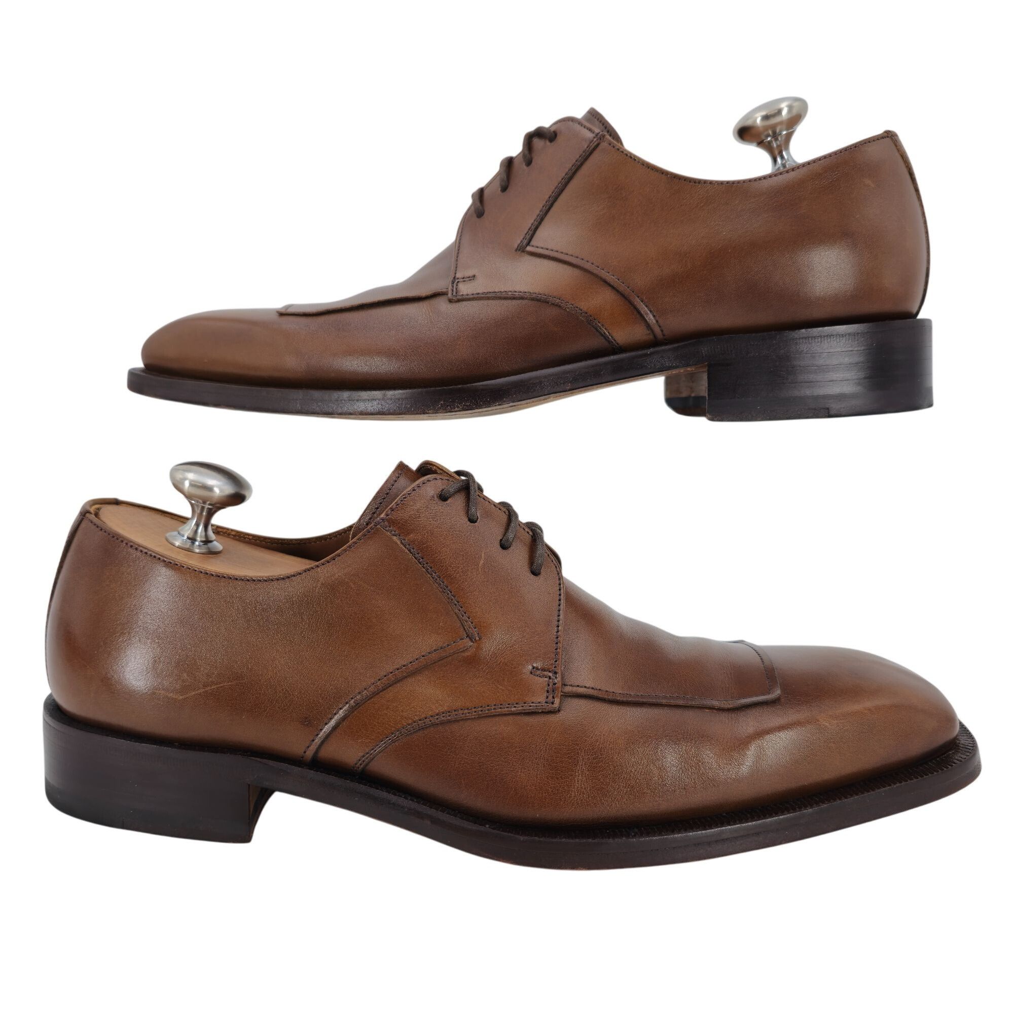 Magnanni Magnanni Spain Dress Shoes Men's 8M Brown Leather Apron-toe Size US 8 / EU 41 - 4 Thumbnail