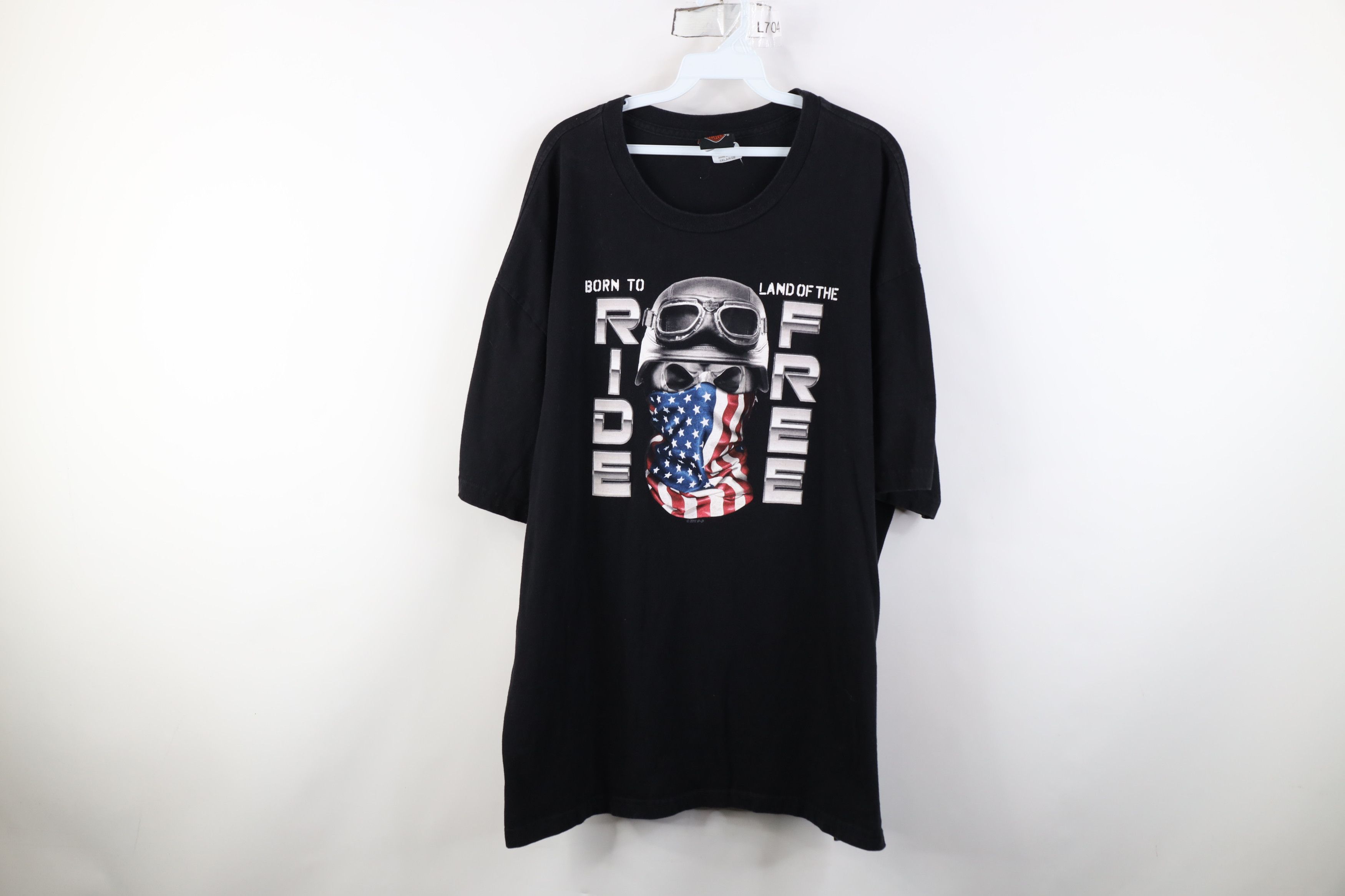 Harley Davidson Vintage Y2K Harley Davidson Flag Motorcycle T-Shirt USA Size US XXL / EU 58 / 5 - 1 Thumbnail