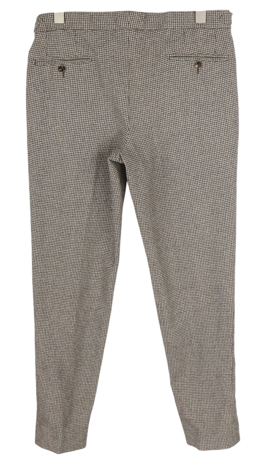 Suitsupply BRENTWOOD INT UK30R Brown Wool Houndstooth 84336 Size US 30 / EU 46 - 2 Thumbnail
