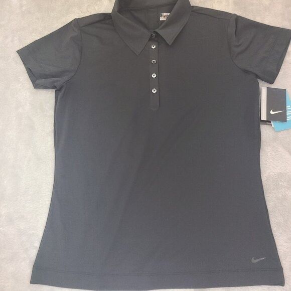 Nike New With Tag Nike Golf Black Solid Plain Nike Polo Shirt Wo Size M / US 6-8 / IT 42-44 - 1 Thumbnail
