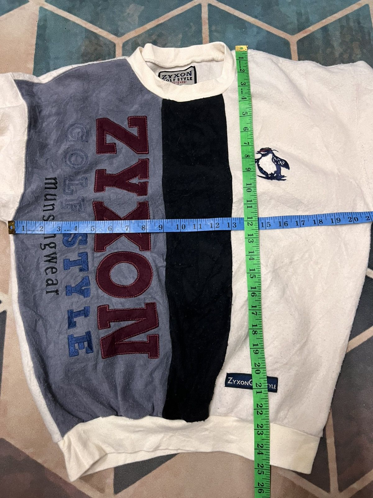 Original Penguin 💥Vintage 90s Munsingwear Zyxon Golf Fleece Size US M / EU 48-50 / 2 - 11 Thumbnail