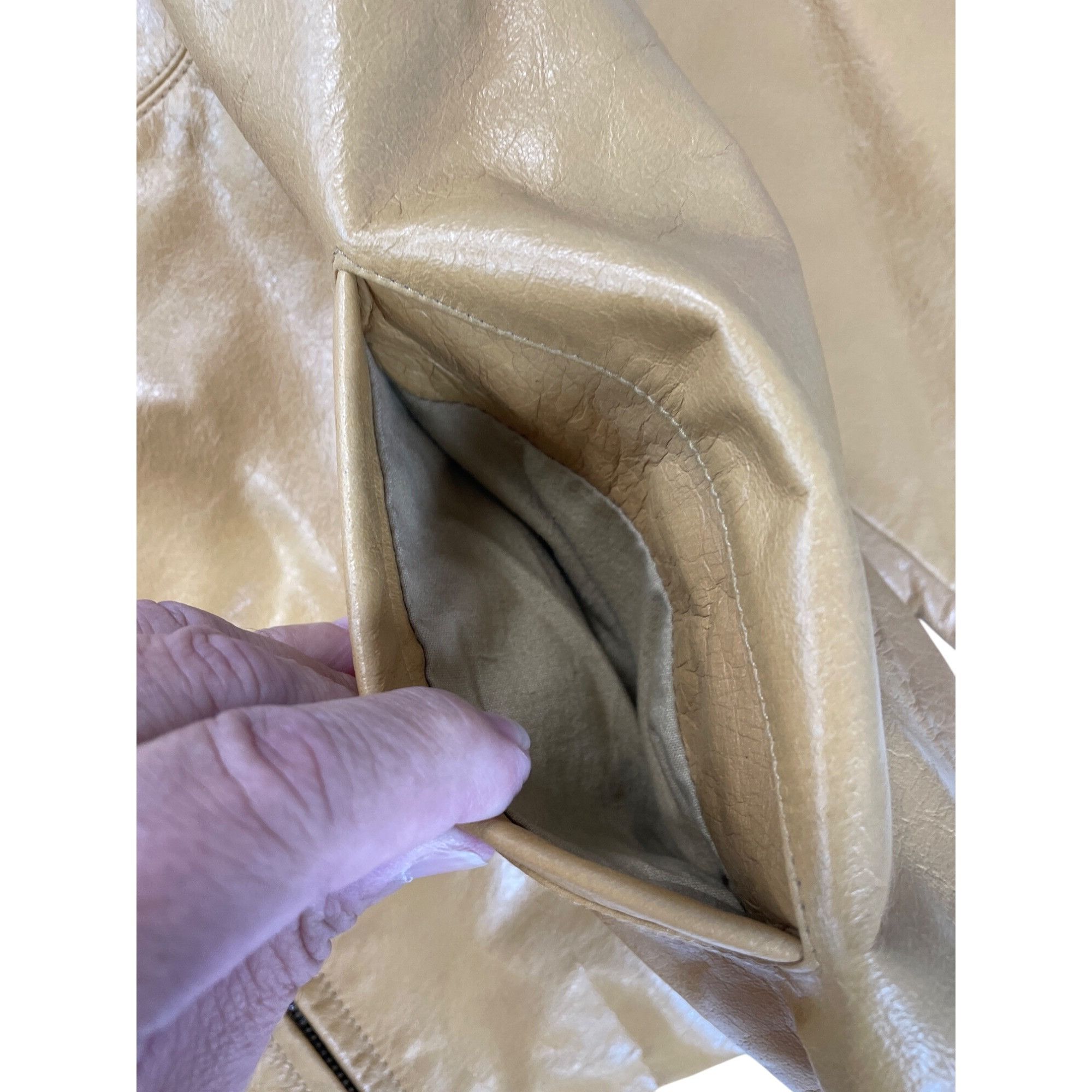 Other Marcia Collection Vintage womans Tan Italian Leather Jacket Size L / US 10 / IT 46 - 6 Thumbnail