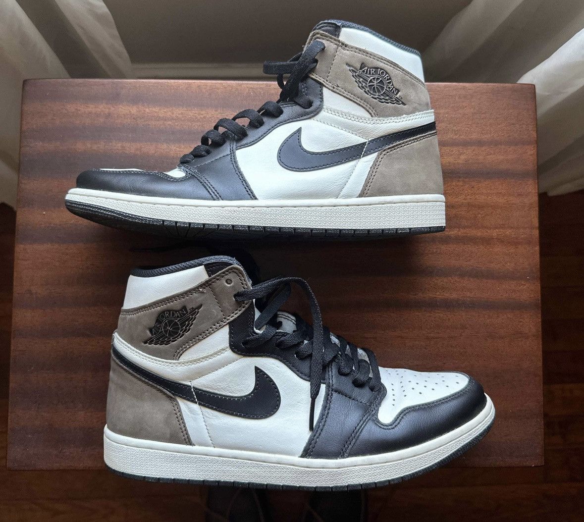 image of Jordan Nike Mocha Jordan 1 High Shoes, Men's (Size 11)