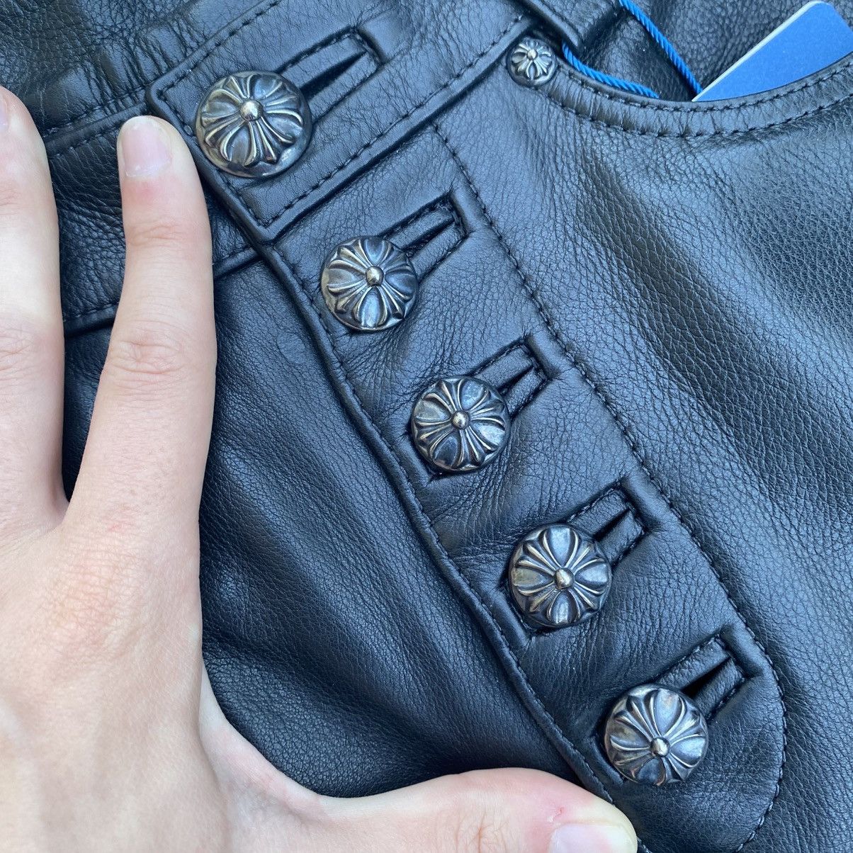 Chrome Hearts Chrome Hearts Leather Fleur Knee Pants Size US 26 / EU 42 - 12 Thumbnail