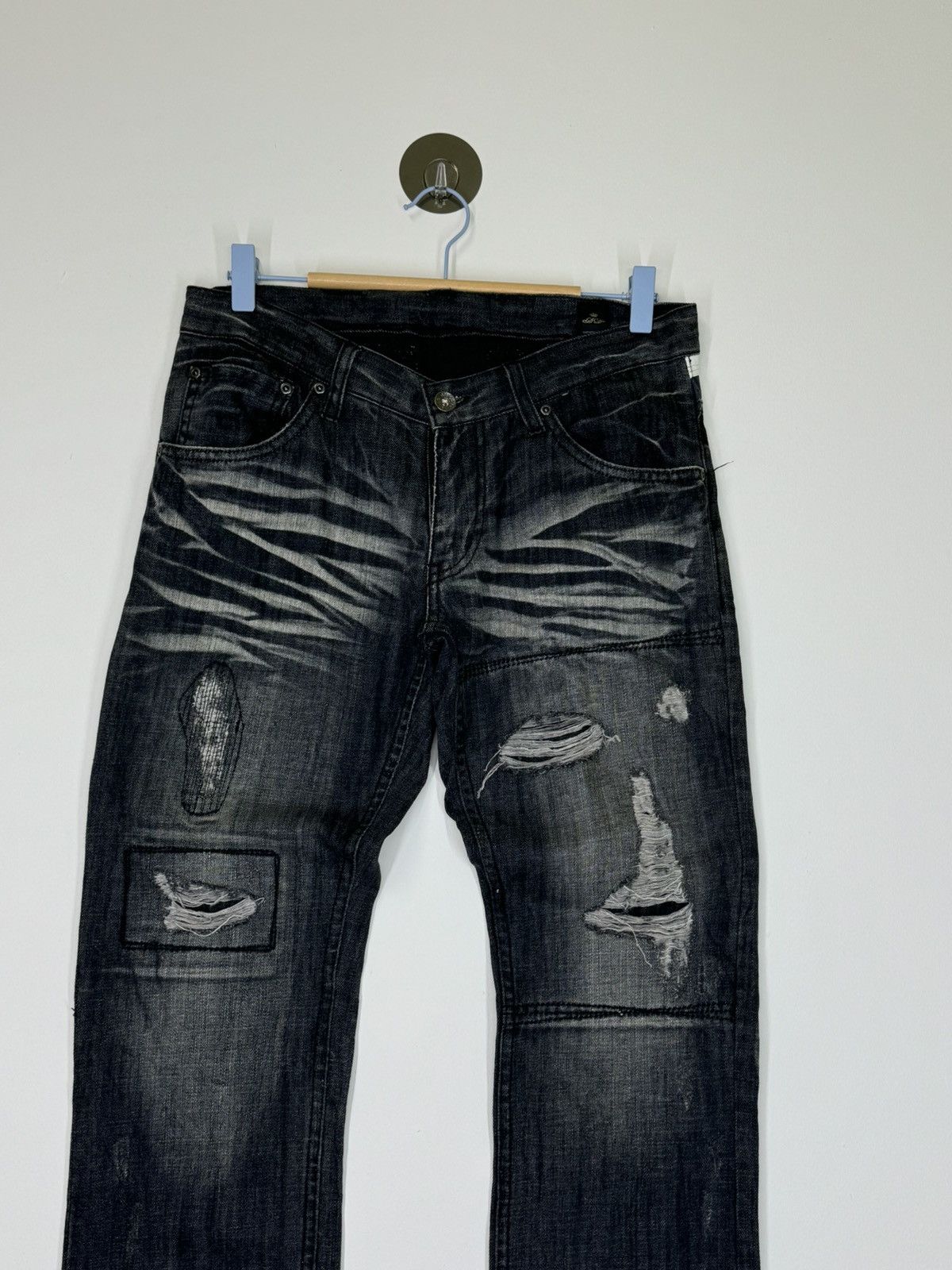 If Six Was Nine SEMANTIC DESIGN DISTRESSED ACID WASH UNDERCOVER PUNK DENIM Size US 30 / EU 46 - 3 Thumbnail