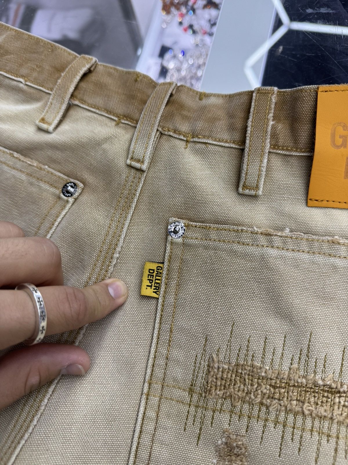 Gallery Dept. Gallery Dept Branko Carpenter Denim Jeans Tan Size US 33 - 5 Thumbnail