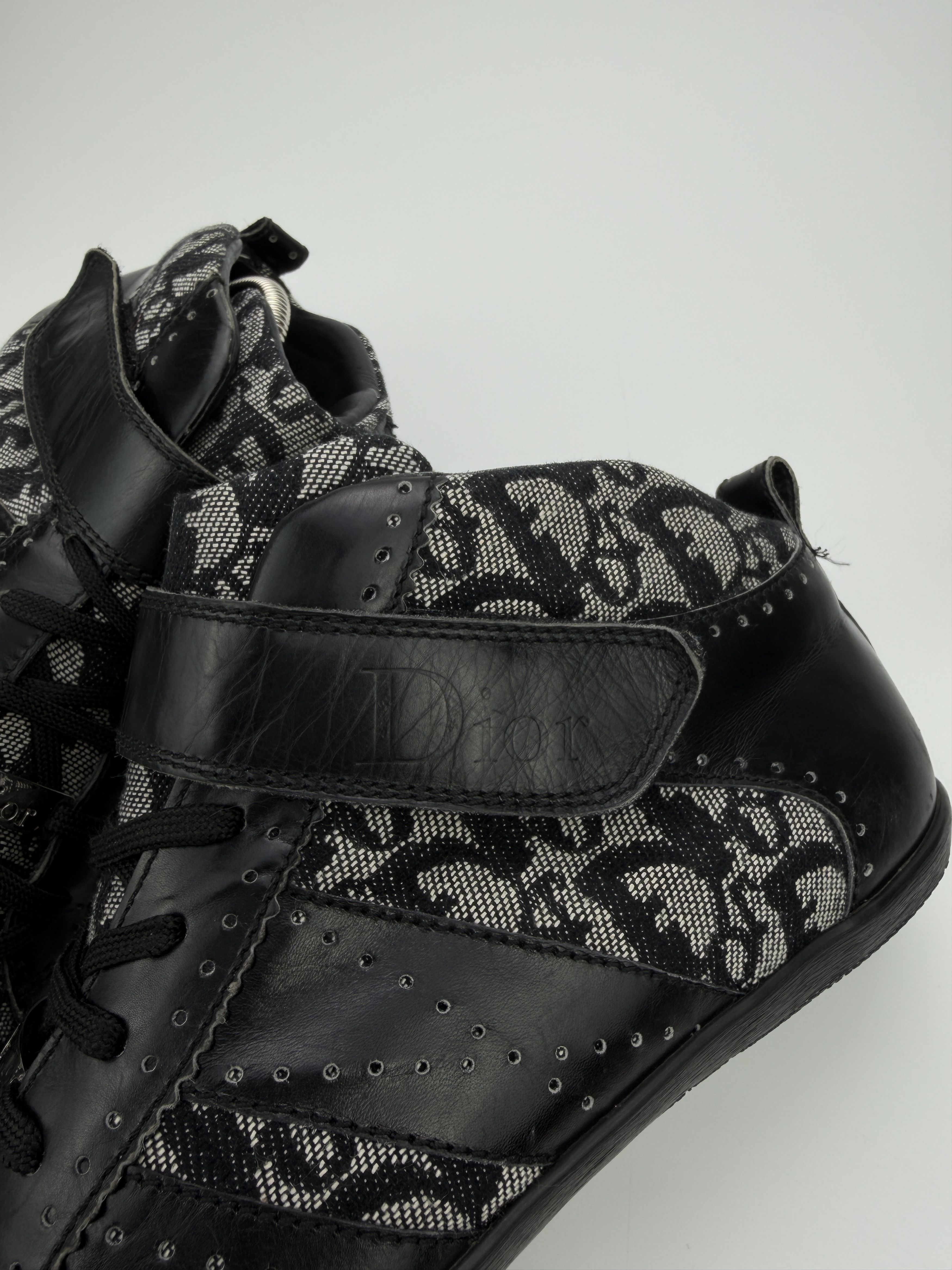 Dior Vintage Dior Mid Monogram Leather Sneakers Shoes Size US 6.5 / EU 39-40 - 15 Thumbnail