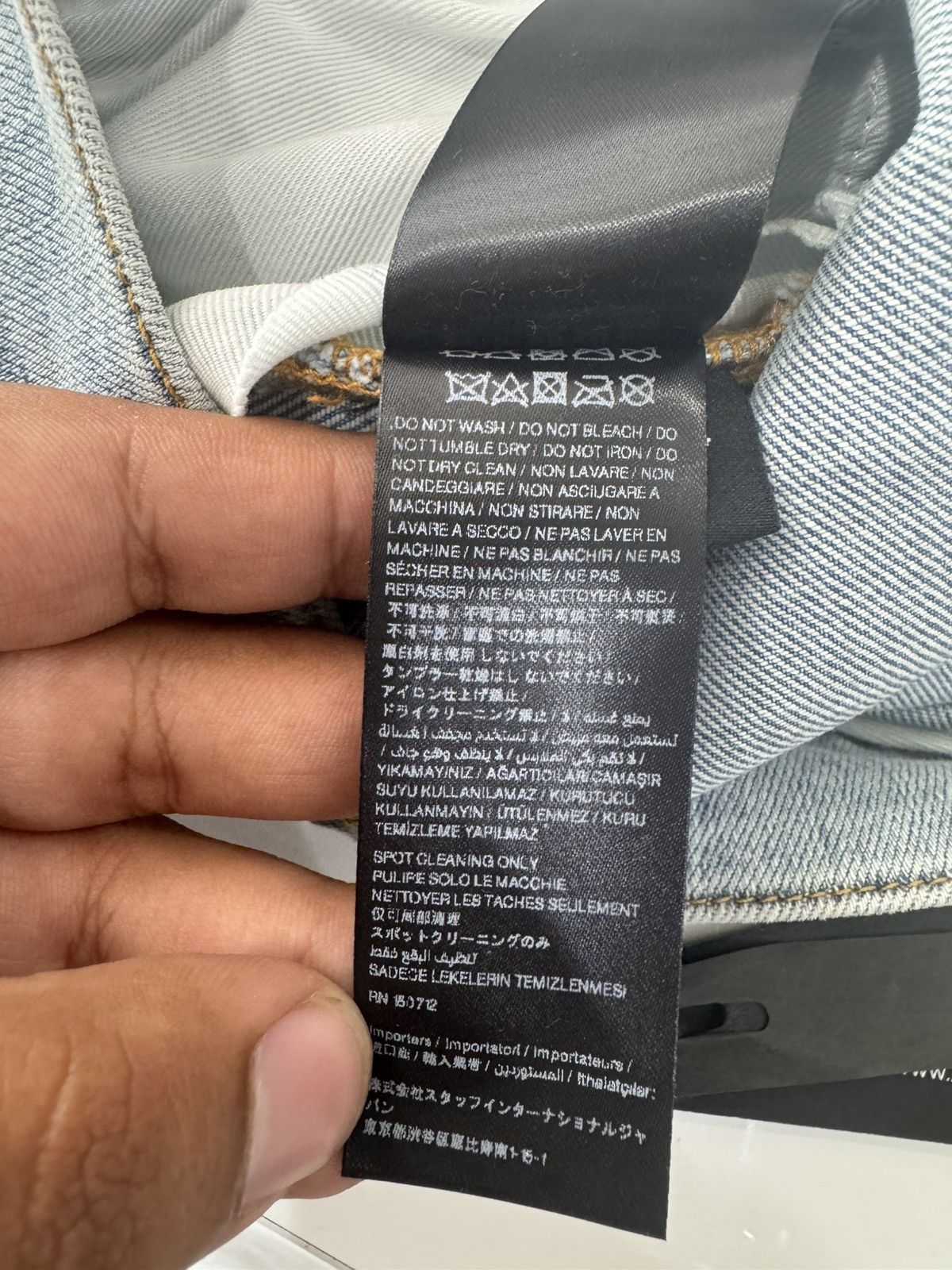 Amiri Amiri MX1 Bandana Jacquard Jean Light Blue Size US 38 / EU 54 - 6 Thumbnail