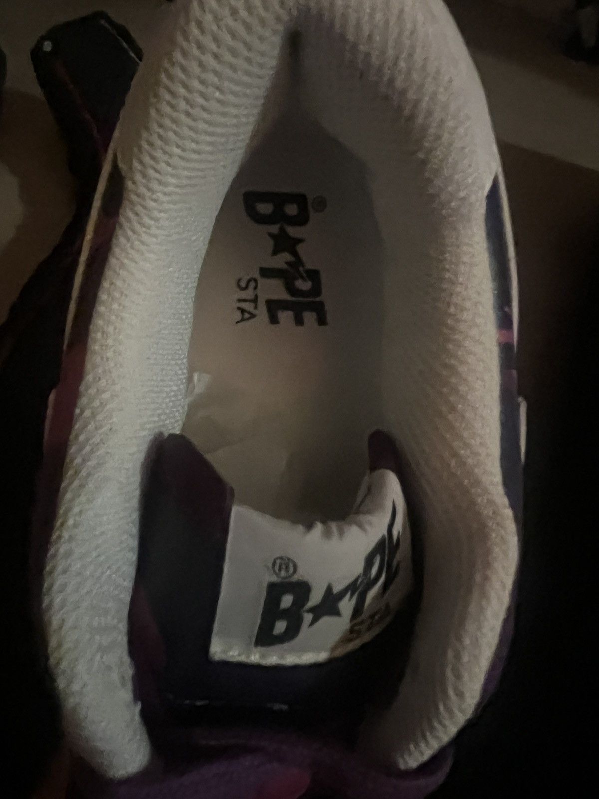 Bape A bathing ape Bape Bapesta purple camo sneakers size 10 Size US 10 / EU 43 - 4 Thumbnail
