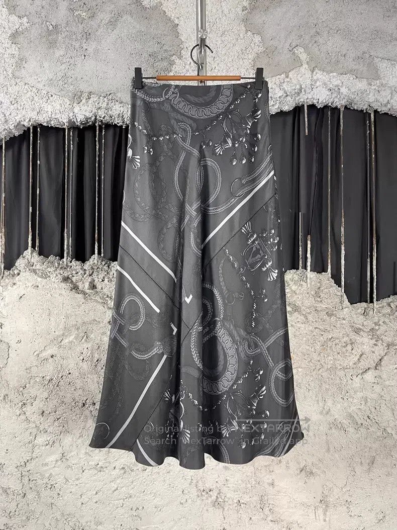 Hermes Hermes Silk long dress Size 42" / US 20 - 2 Thumbnail