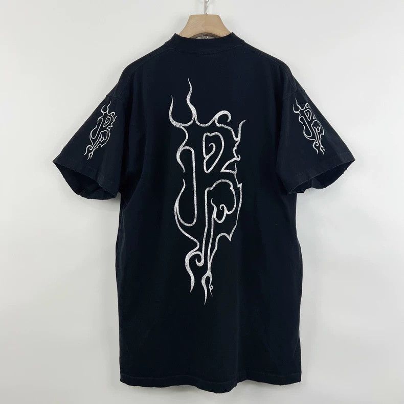 Balenciaga Balenciaga Black gothic flame lettering logo short sleeve Size US S / EU 44-46 / 1 - 3 Thumbnail