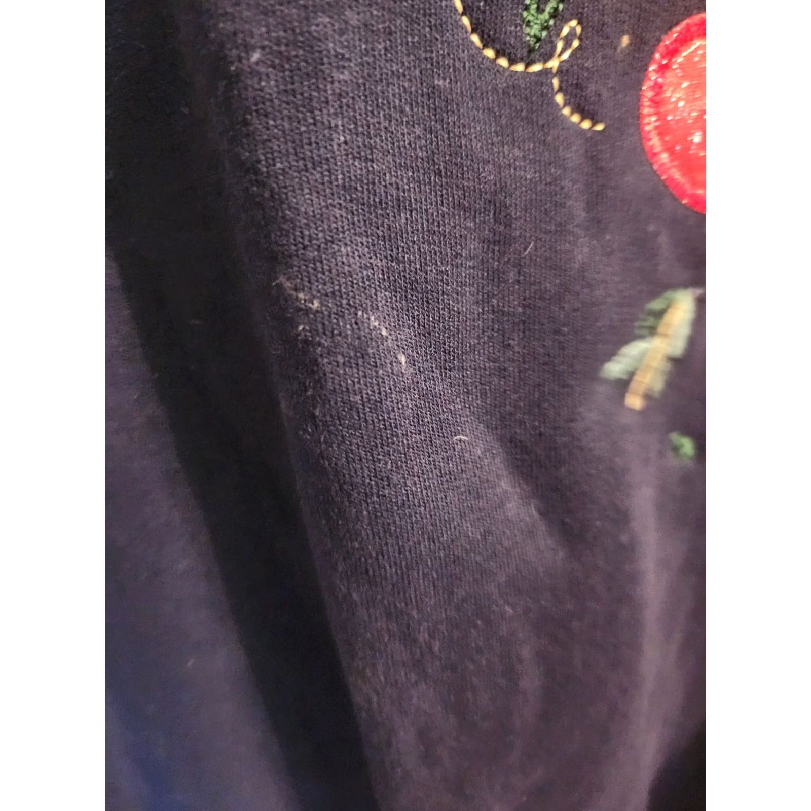 Endless VINTAGE Endless Designs Sweatshirt Embroidered Apples Blue 3X Plus Women Crew Neck Long Sleeve Pullover Cotton Polyester Clothing Designer Activewear Size XXL / US 16-18 / IT 52-54 - 2 Thumbnail