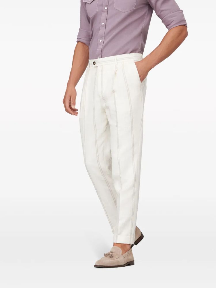 Brunello Cucinelli o1la1rc1a0425 Pants in White Size US 34 / EU 50 - 2 Thumbnail