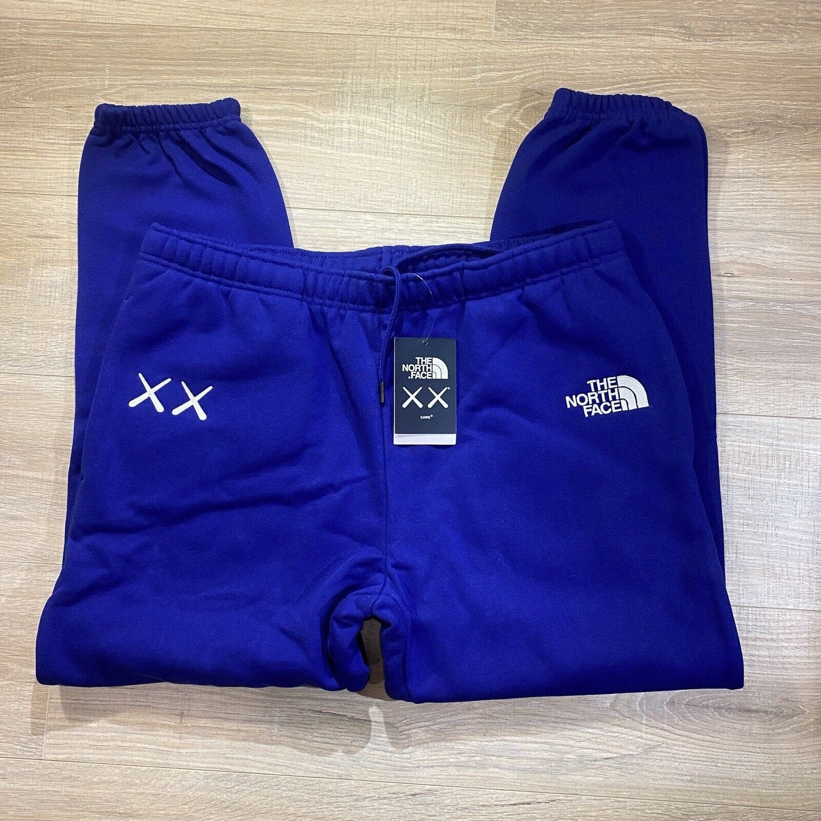 Image of NWT The North Face Kaws Men Jogger Sweatpants XL Blue Pants (Size 36)