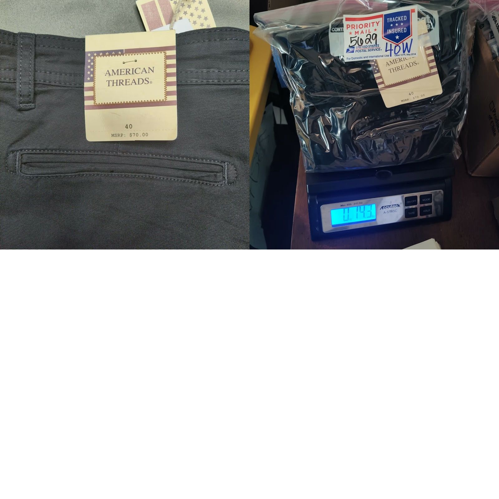 Vintage American Threads Men Shorts 40 Black Garment Dye Cotton Stretch 9" NEW MSRP 0 Size US 40 / EU 56 - 8 Thumbnail