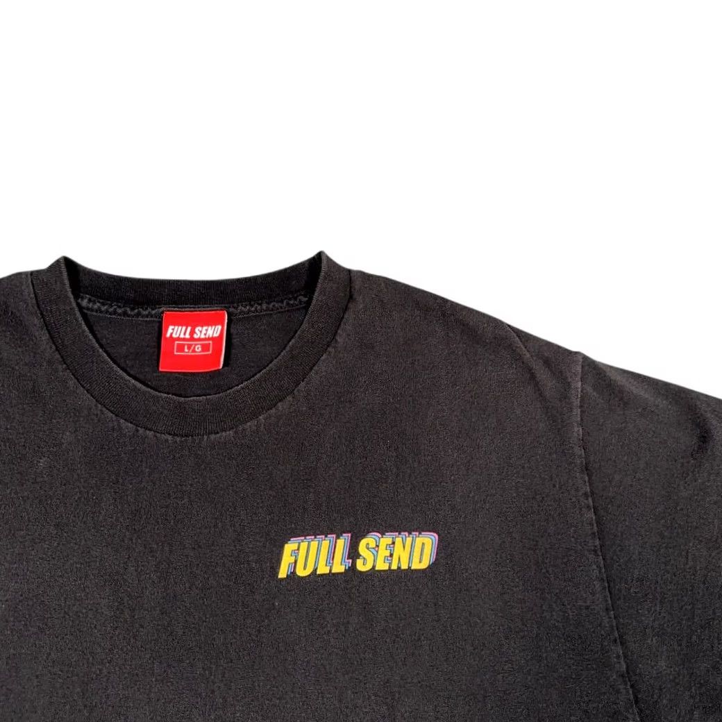 Spell Full Send Shirt Black Colorful Nelk T-Shirt Adult LARGE Long Sleeve Crew Neck Cotton Men Front Graphic Size US L / EU 52-54 / 3 - 2 Thumbnail