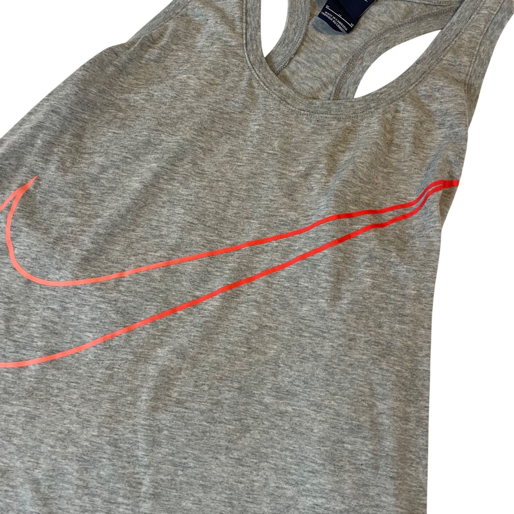 Nike Nike Womens Dri-FIT Racerback Tank Top Heather Gray Medium Size M / US 6-8 / IT 42-44 - 2 Thumbnail