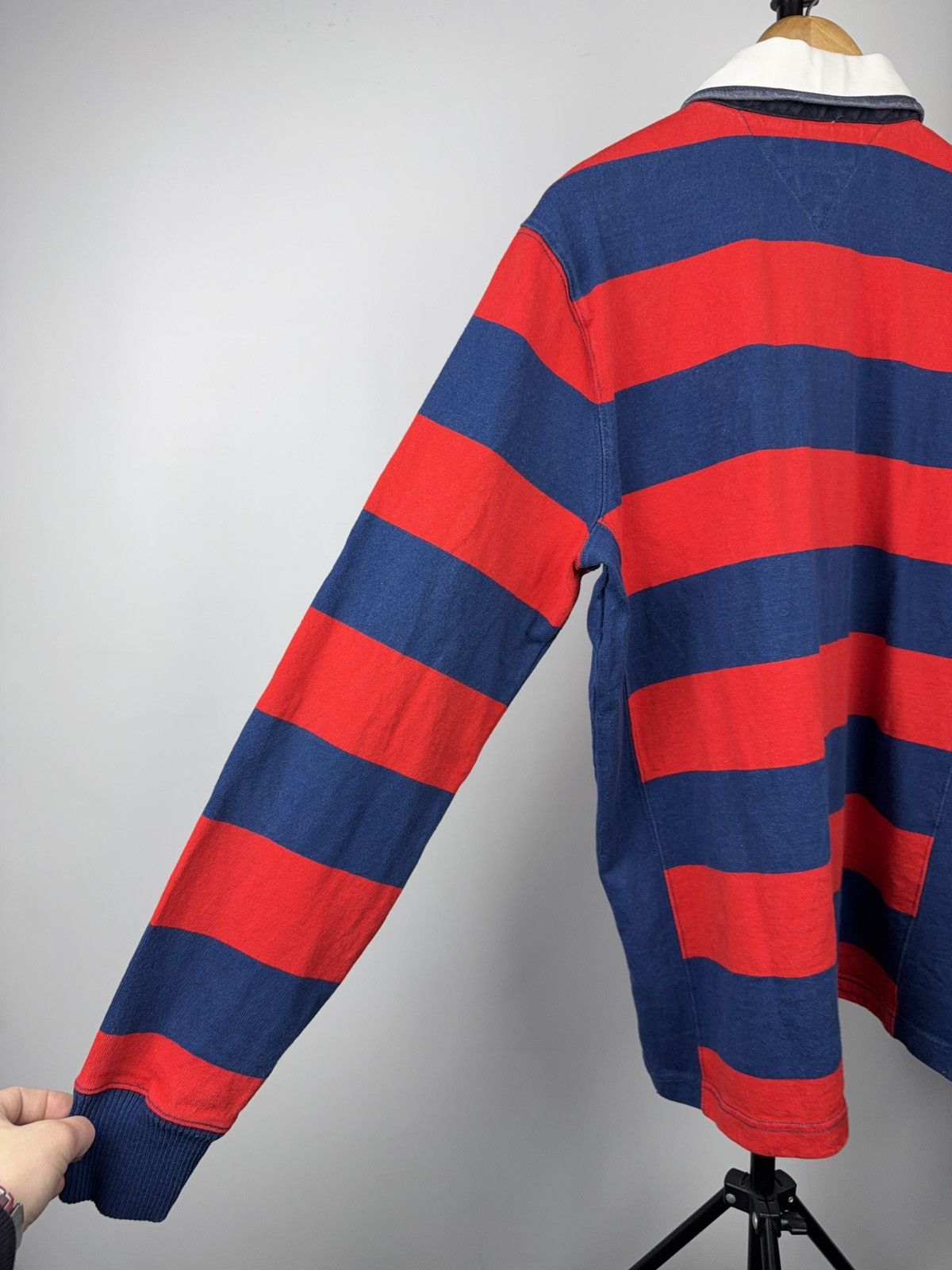 Tommy Hilfiger 00s Tommy Hilfiger Vintage Rugby Striped Long Sleeve Polo Size US L / EU 52-54 / 3 - 17 Thumbnail