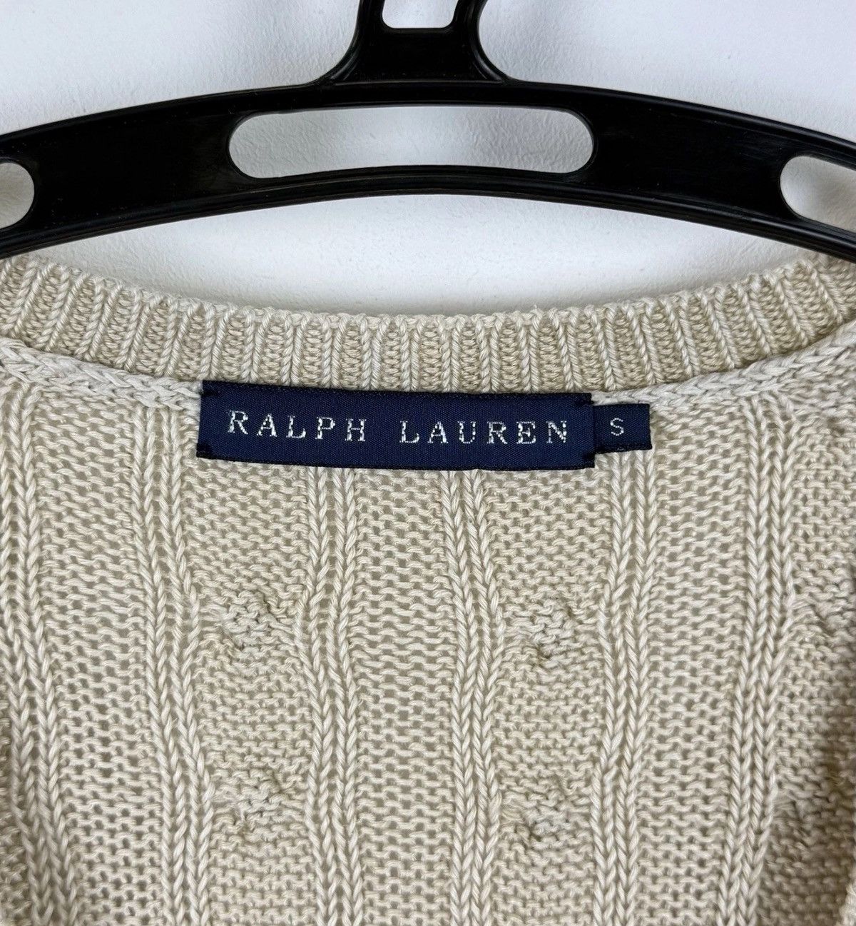 Ralph Lauren Ralph Lauren Linen Cable Knit V-neck Sweater Women’s Size S Size S / US 4 / IT 40 - 5 Thumbnail