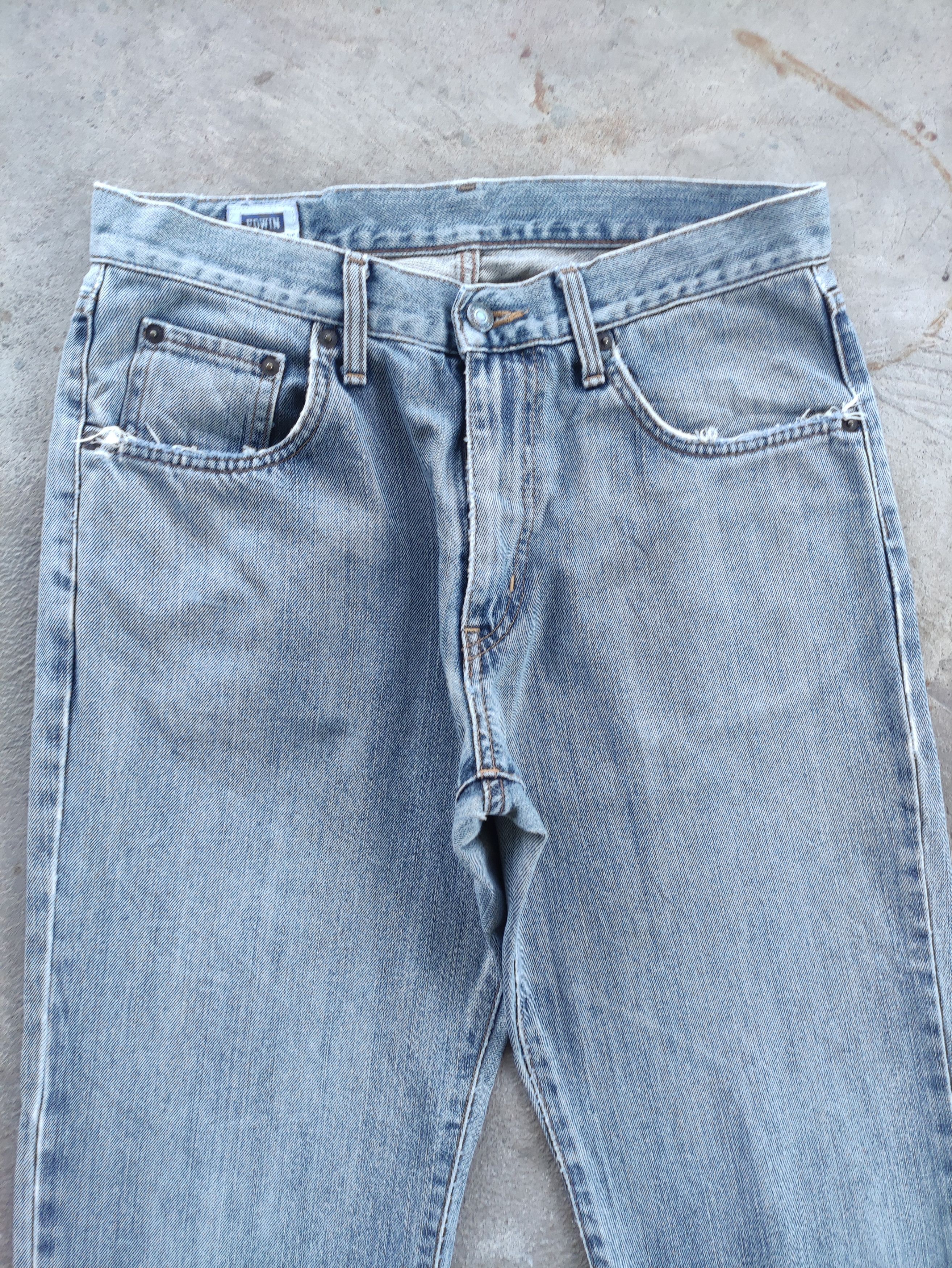 Edwin Vintage Edwin Jean Distressed Faded Denim Pants Size US 32 / EU 48 - 3 Thumbnail
