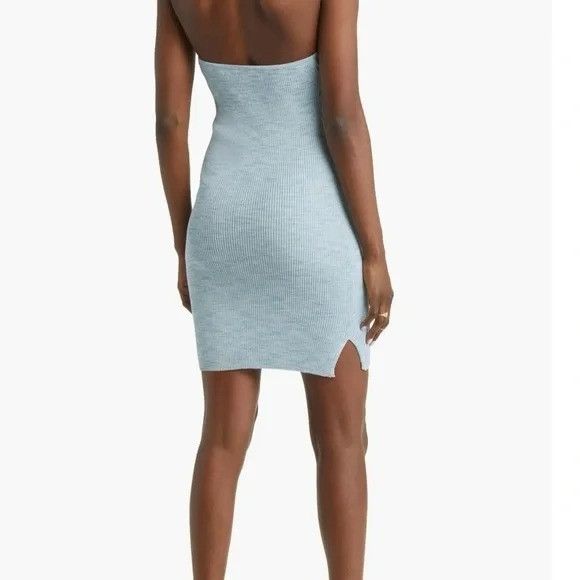 BP. BP Rib Halter Dress In Blue Spring Spacedye, Sz. L Size L / US 10 / IT 46 - 4 Thumbnail