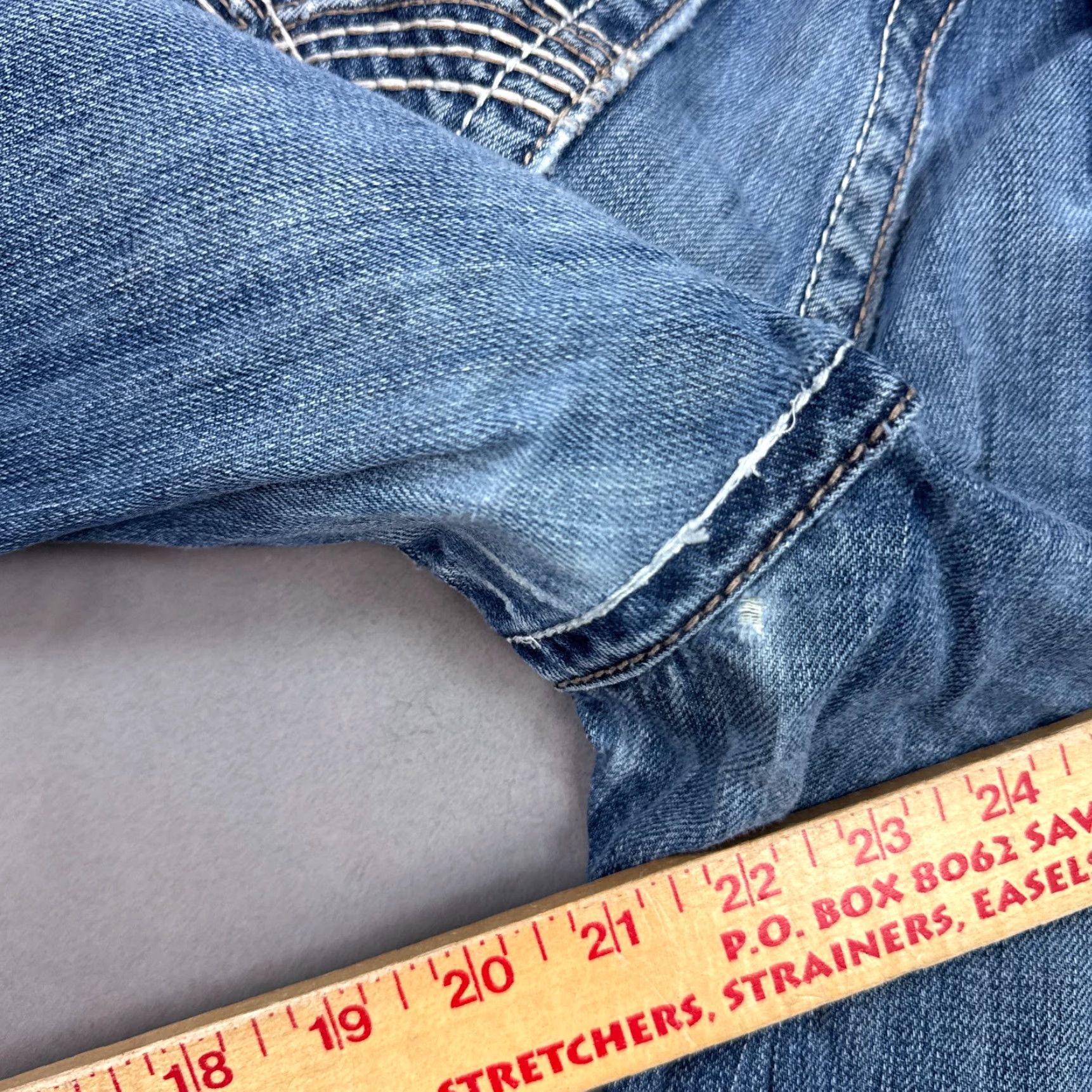 Vintage VINTAGE Buckle BKE Jeans Men 34x28 Blue Tyler Denim Pant Faded Straight Washout Repaired Size US 34 / EU 50 - 6 Thumbnail