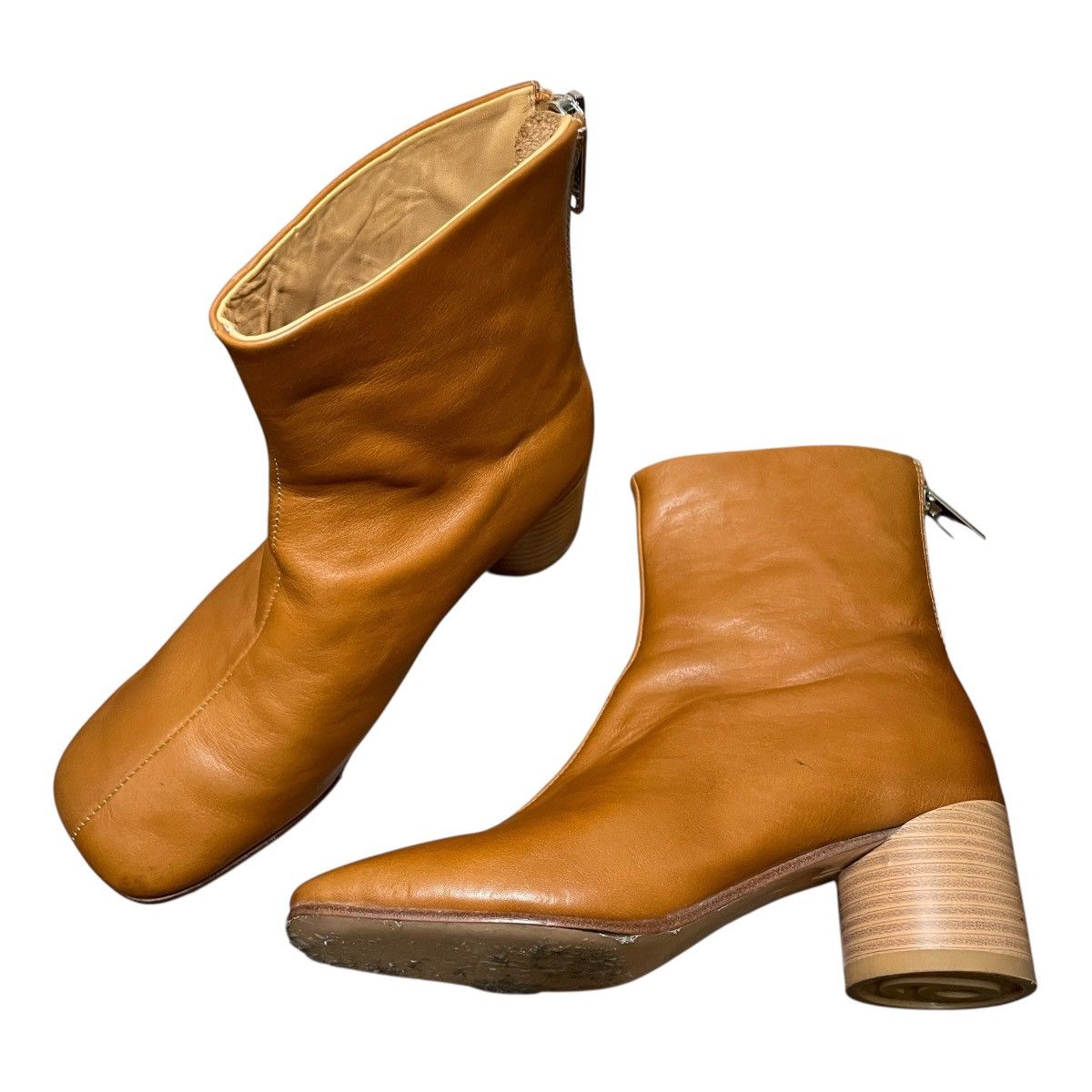 MM6 MM6 Maison Margiela Pebbled-leather Anatomic Ankle Boots Size US 8 / IT 38 - 4 Thumbnail