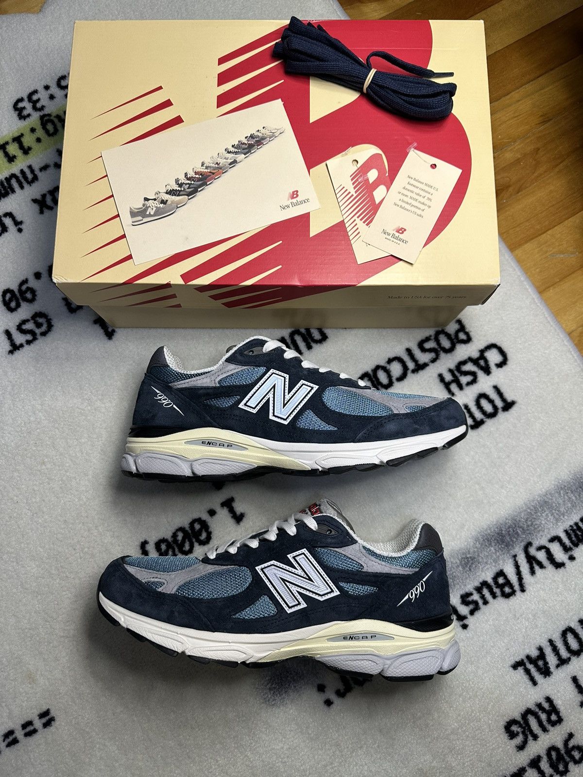 New Balance Teddy Santis x 990v3 Made in USA "Navy" Size US 10 / EU 43 - 1 Thumbnail