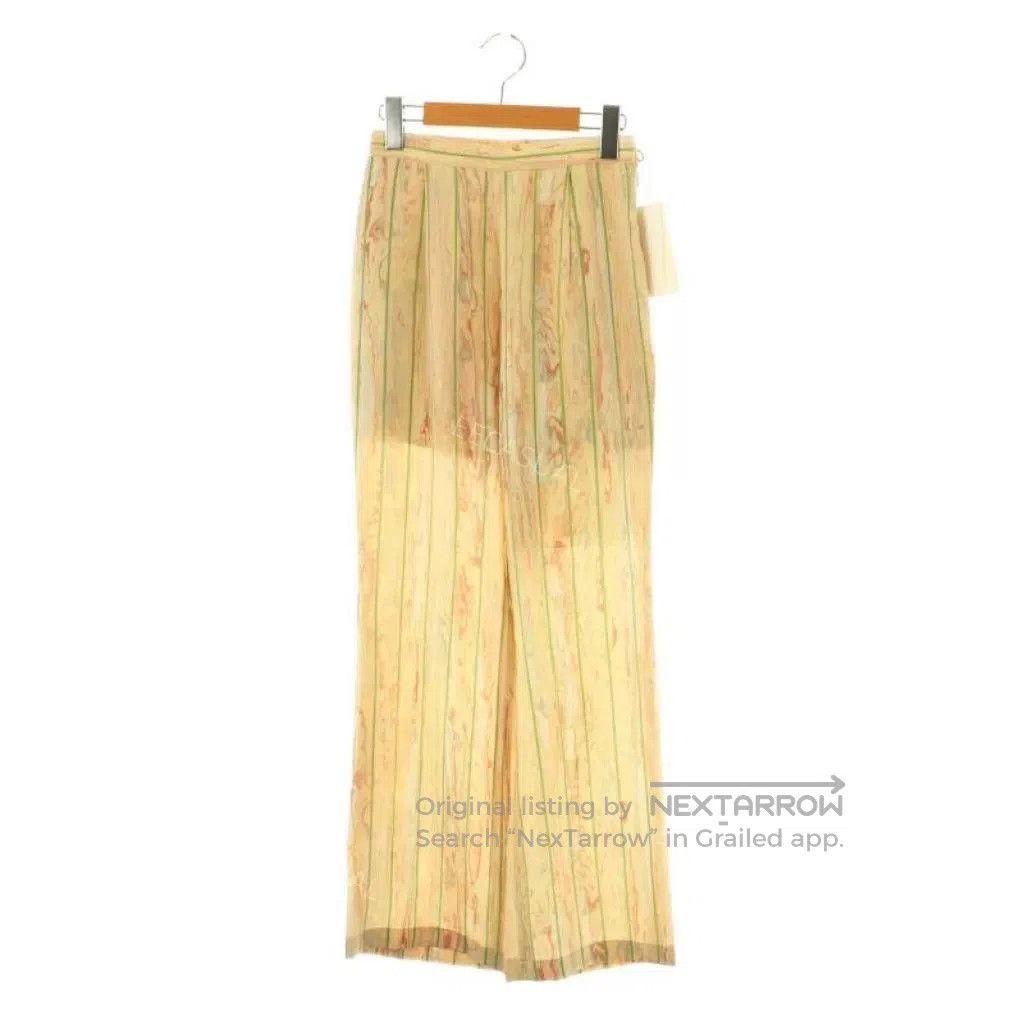 Other Beige Marble Pattern Silk Trousers. Size 24" / US 00 / IT 34 - 1 Thumbnail