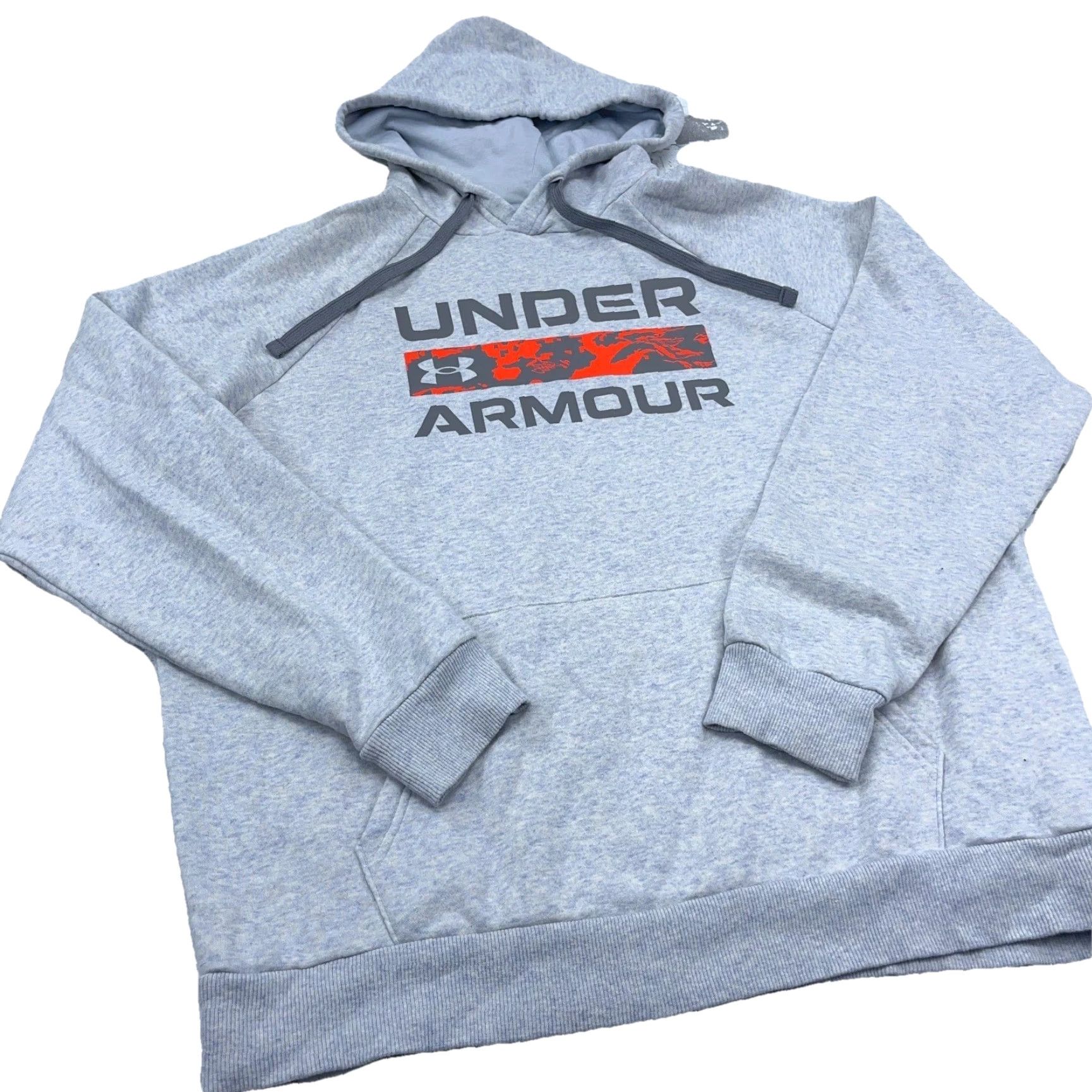 Under Armour Under Armour Hoodie Men Large Gray Sweatshirt Sweater Loose Heather Cotton Adult Size US L / EU 52-54 / 3 - 3 Thumbnail