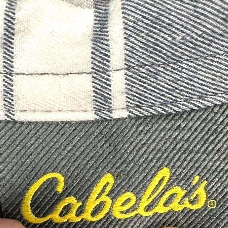 Vintage Cabelas Shirt Adult Medium Black White Plaid Flannel Button-Up Long Sleeve Mens Size US M / EU 48-50 / 2 - 4 Thumbnail