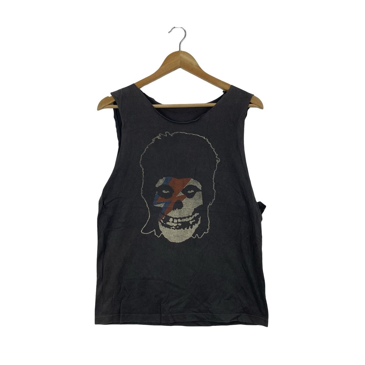 Misfits Vintage MISFITS SKULL Lightning Bolt Cut-Off Tank Top Size US S / EU 44-46 / 1 - 1 Thumbnail