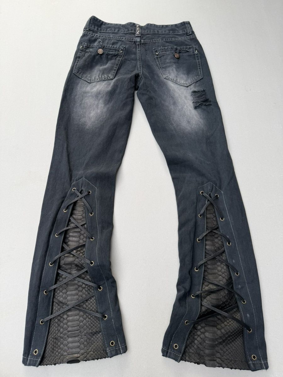 Japanese Brand Sworddish lace up flare jeans Size US 28 / EU 44 - 4 Thumbnail