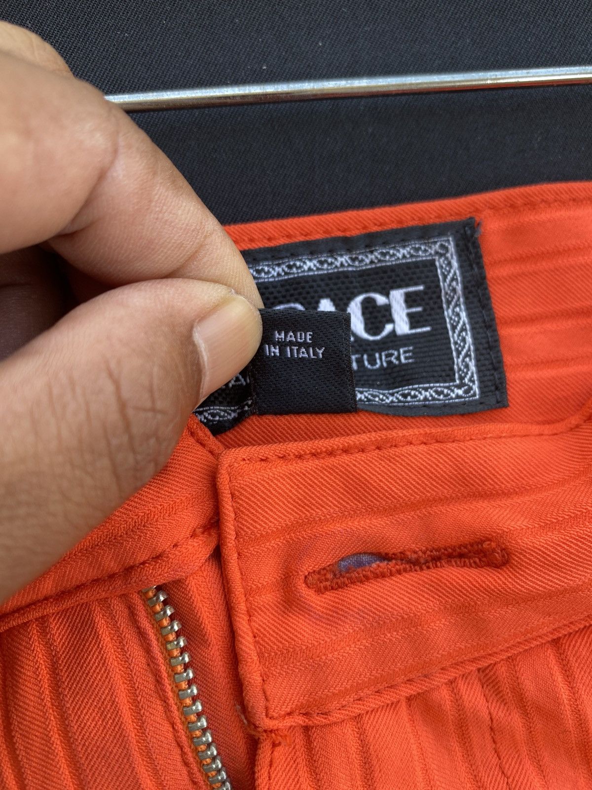 Versace Rare Vintage Versace Orange Mini Skirt Size 23" - 8 Thumbnail