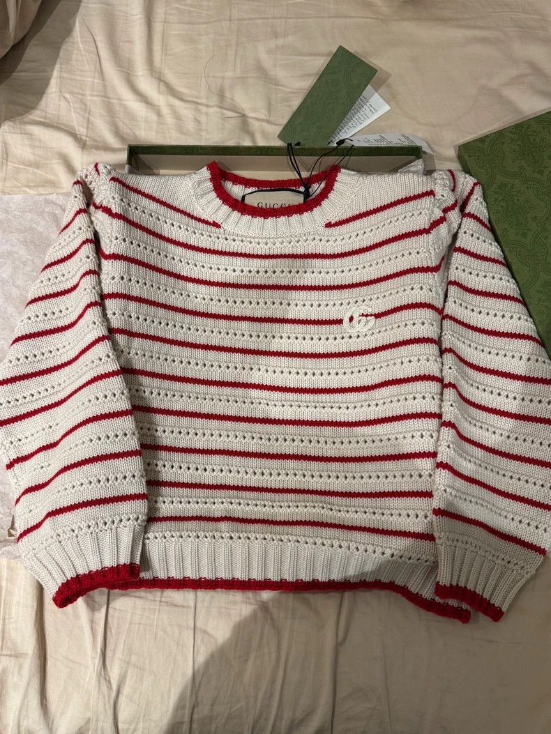 Gucci Striped Logo Wool Sweater Size S-2506