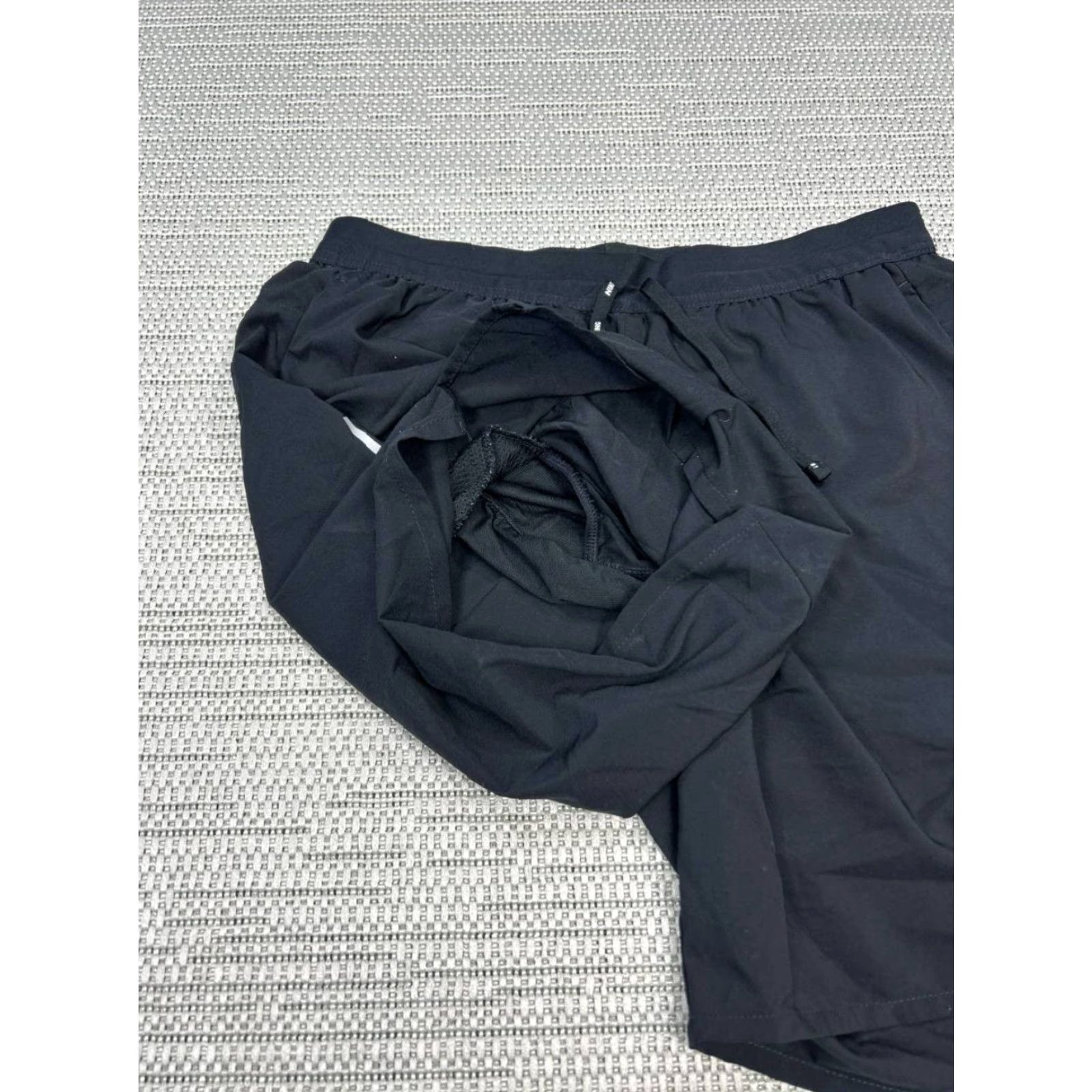 Nike Nike Dri-FIT Running Shorts Womens Medium Black Drawstring Built In Liner Size 32" / US 10 / IT 46 - 2 Thumbnail