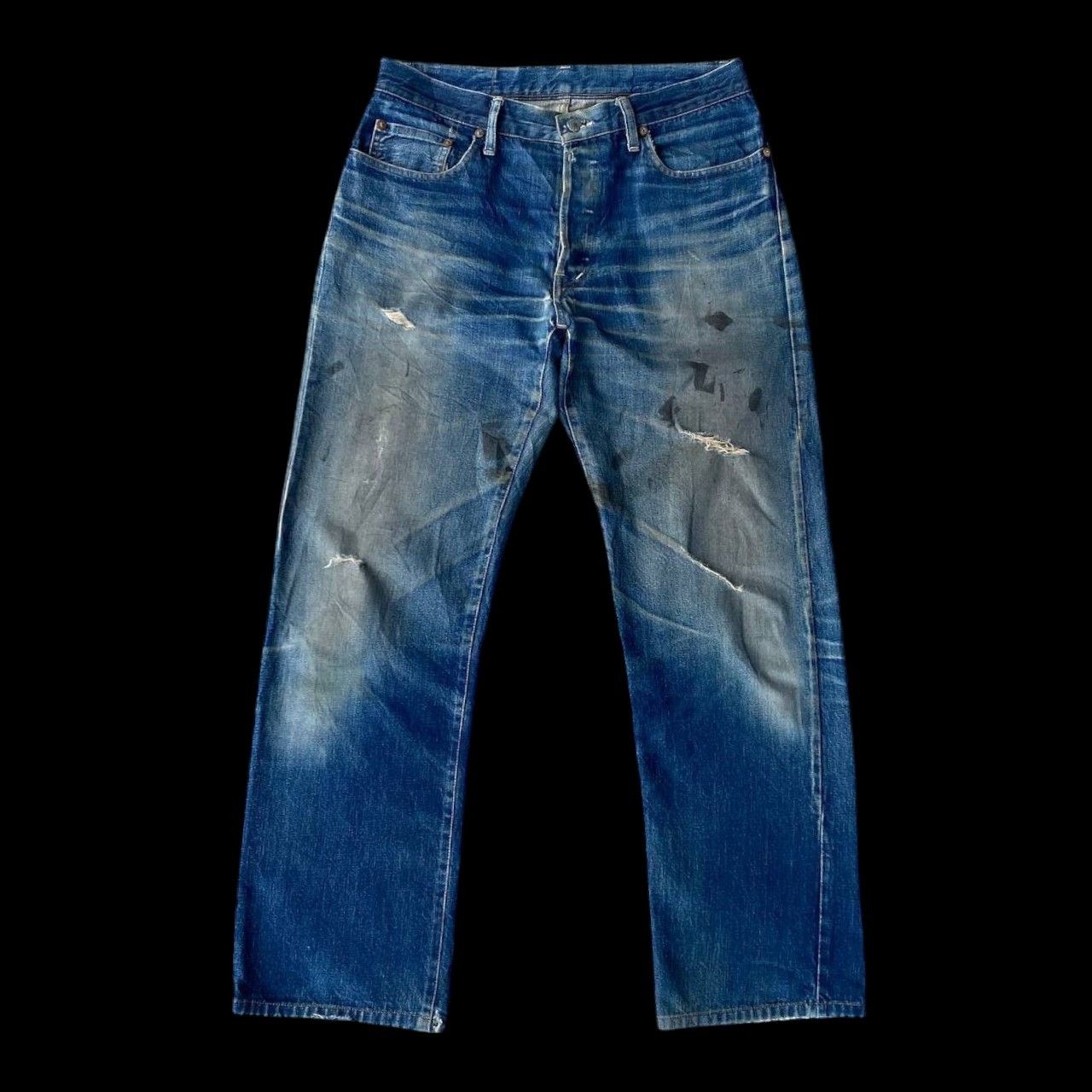 Okura VINTAGE OSAKA OKURA IRON HR MARKETT SELVEDGED DISTRESSED Size US 30 / EU 46 - 6 Thumbnail