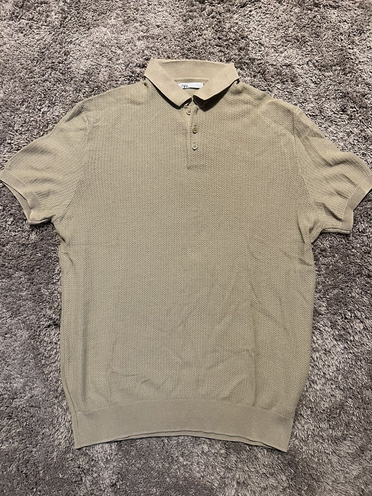 Zara Zara olive Polo-Shirt | Grailed