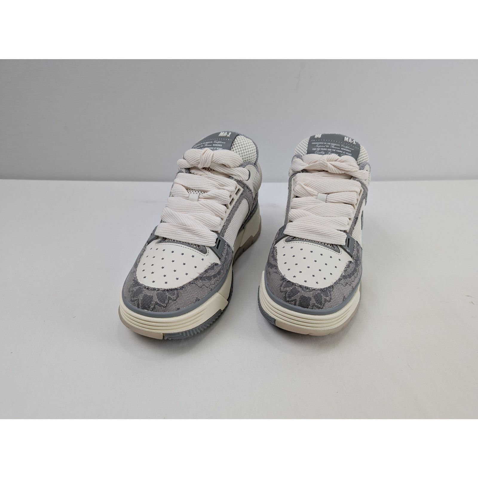 Amiri o1rshd1 Bandana Denim MA-1 Sneakers in Grey Size US 11 / EU 44 - 7 Thumbnail