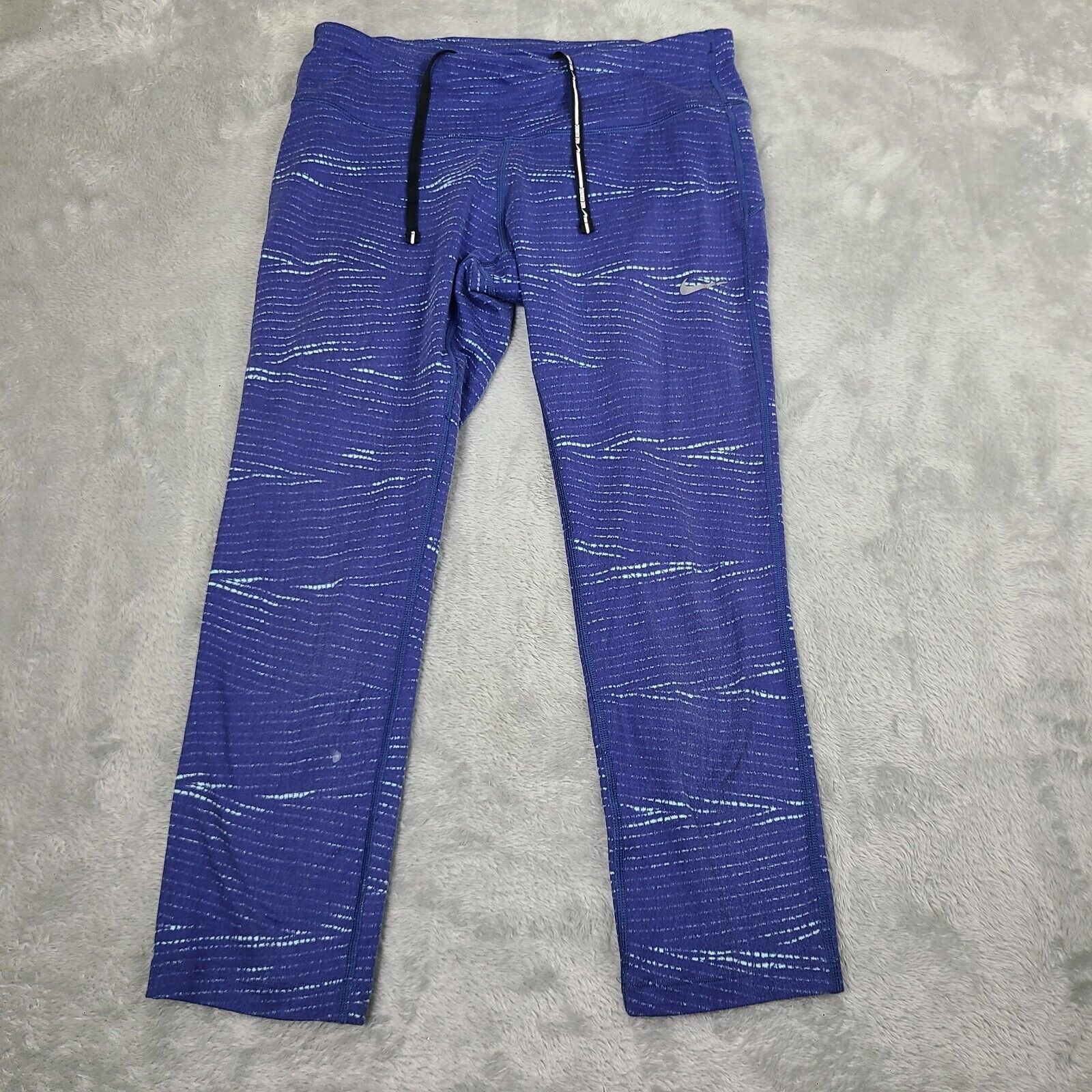 Nike Nike Running Dri-Fit Leggings Women's Size S Indigo and Teal Size 29" - 1 Thumbnail