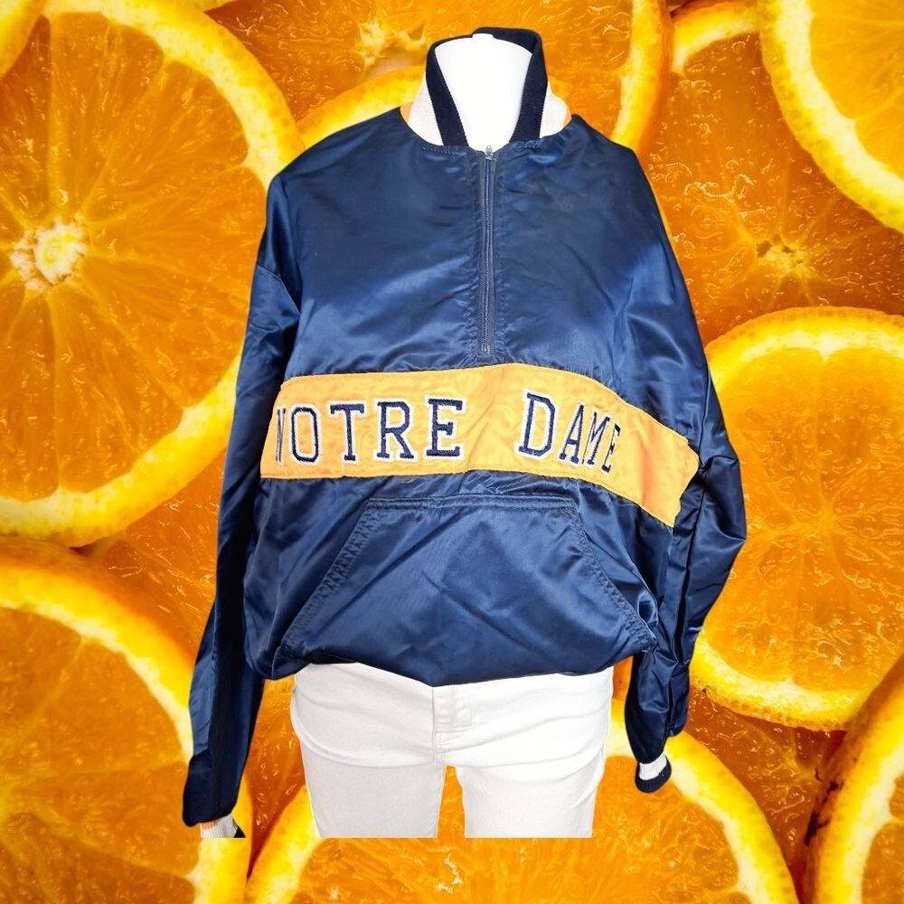Delong DeLong Notre Dame Pullover Jacket Vintage Windbreaker Half Z Size US L / EU 52-54 / 3 - 4 Thumbnail