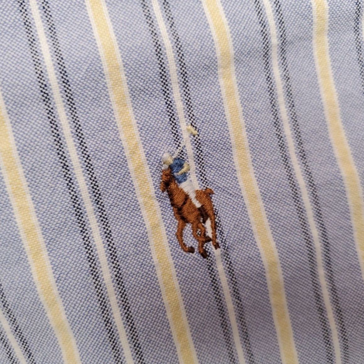 Ralph Lauren VINTAGE Ralph Lauren Shirt Mens XL Blue Yellow Striped Classic Fit Button-Up Size US XL / EU 56 / 4 - 7 Thumbnail