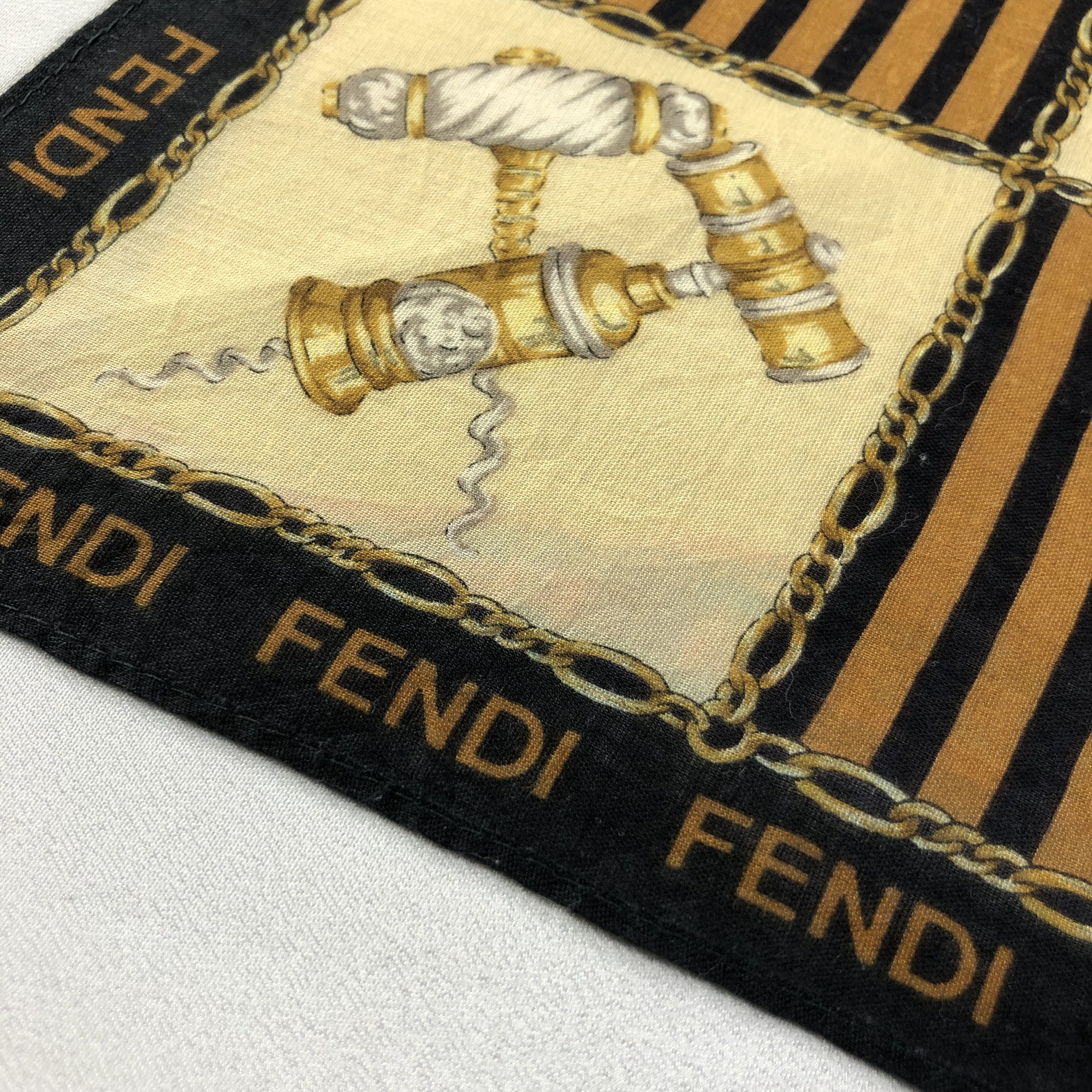 Japanese Brand Fendi Corkscrew Handkerchief Neckerchief Bandana H2093 Size ONE SIZE - 6 Thumbnail