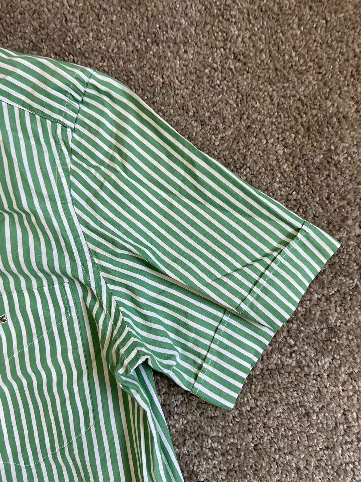 Lacoste Vintage Lacoste Striped Short Sleeve Shirt with logo Size US S / EU 44-46 / 1 - 2 Thumbnail