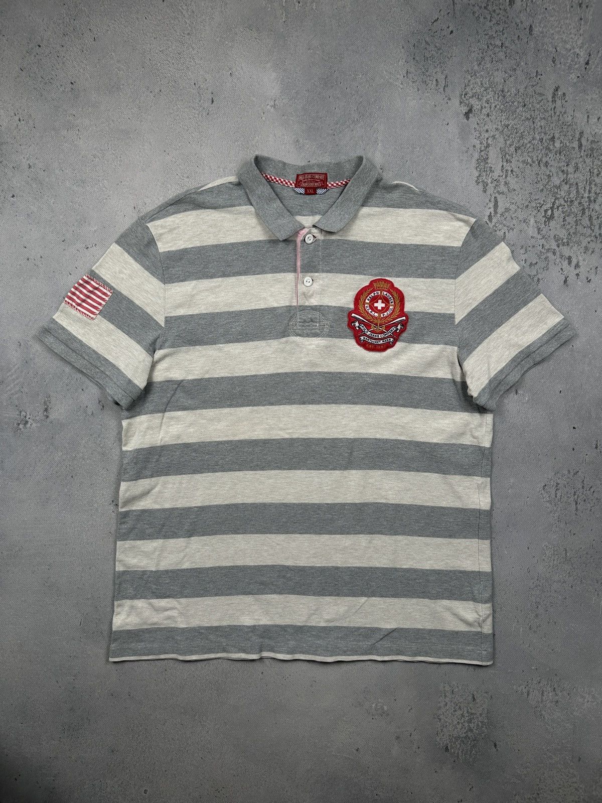Polo Ralph Lauren Polo Jeans Company Ralph Lauren Striped Polo Crest Patch 90s Size US XL / EU 56 / 4 - 4 Thumbnail